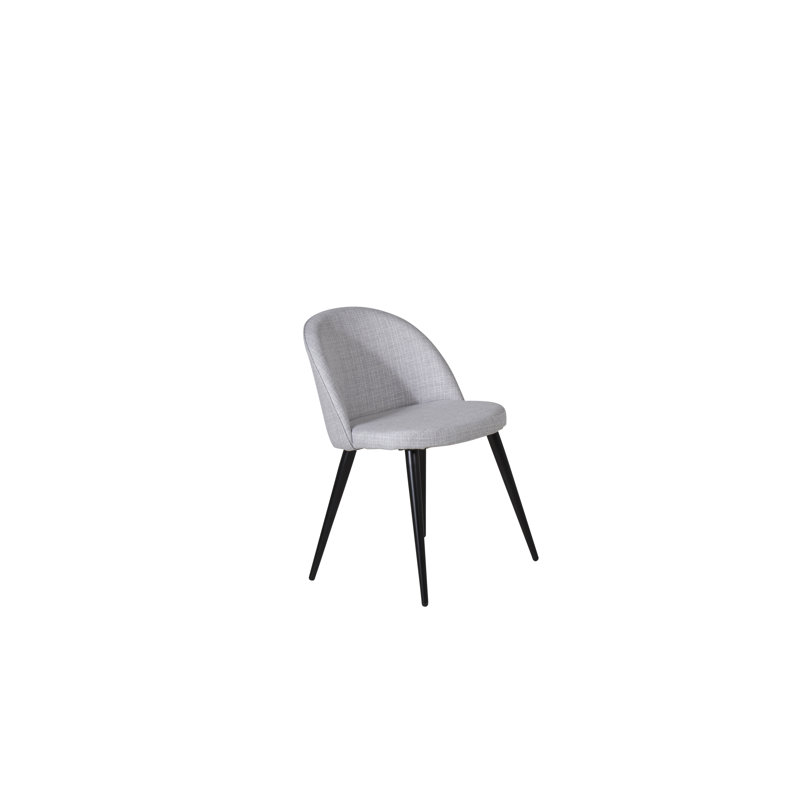 Anjannette 46.5cm H Polyester Blend Upholstered Side Chair, Black, Grey