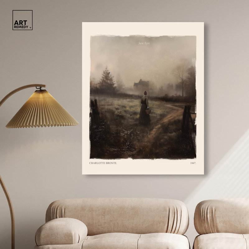 Toile Jane Eyre par Art Remedy, H 45 po x l 36 po, Toile tendue, Toile tendue