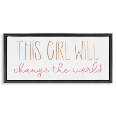Art mural sur toile flottant, "Girl Power"