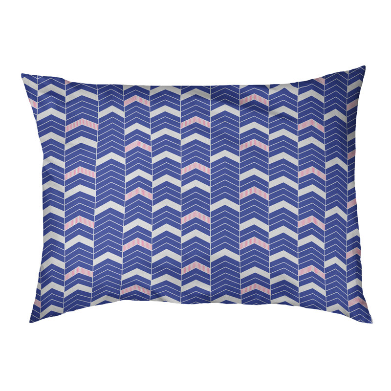 Coussin d'extérieur pour chien Chelan, Bleu/rose, Moyen (l 40 po x P 6,5 po x H 30 po)