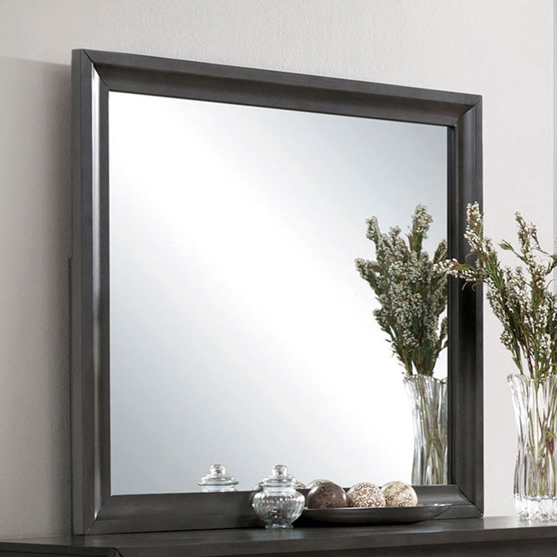 Miroir de commode traditionnel chrissy Hantsport, Noir