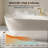 StonePure 61"×30" Freestanding Solid Surface Stone Bathtub, Deep Soaking Tub With Overflow, Pop-up Drain-118445571