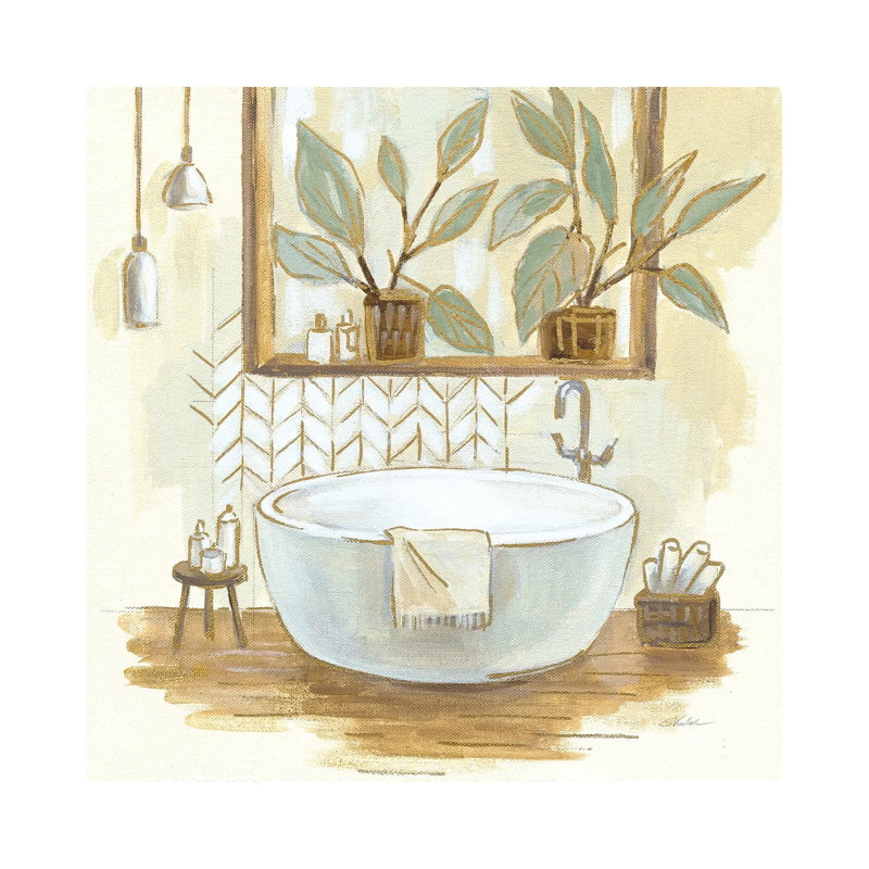 Sage Bathroom I by Silvia Vassileva - Gallery-Wrapped Canvas Giclée on Canvas, Wrapped Canvas, 45.72cm H x 45.72cm W