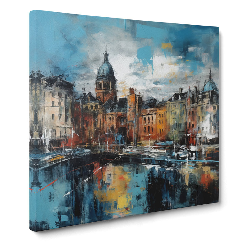 City Of Belfast Abstract Expressionism No.1 - Print, 35cm H x 35cm W x 3cm D