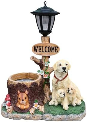 Statue de jardinière pour chien Rottweiler, décoration de jardin en résine pour jardin