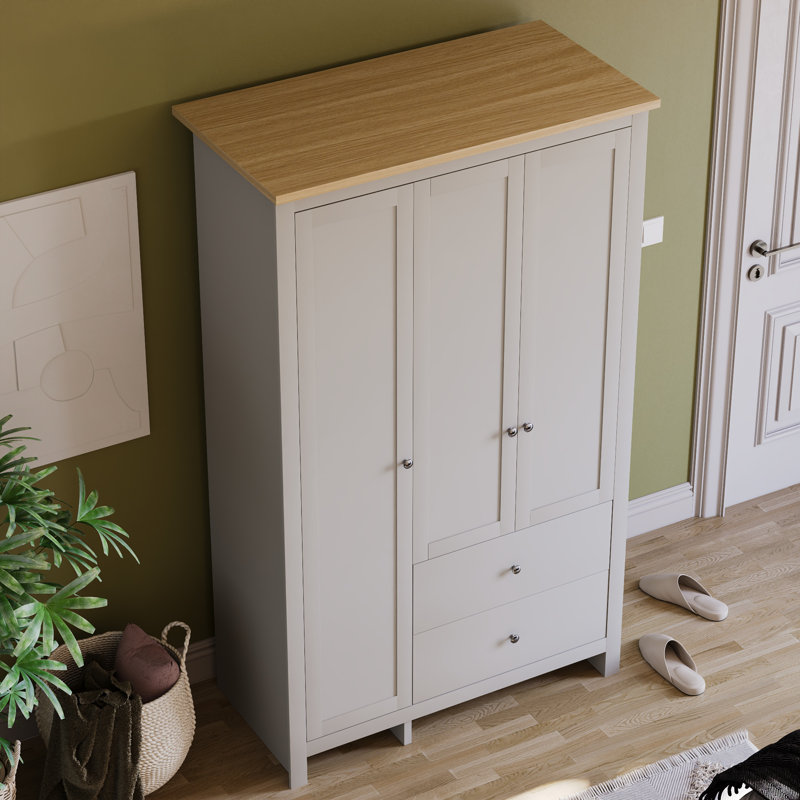 Morley 3 Door Wardrobe, Grey