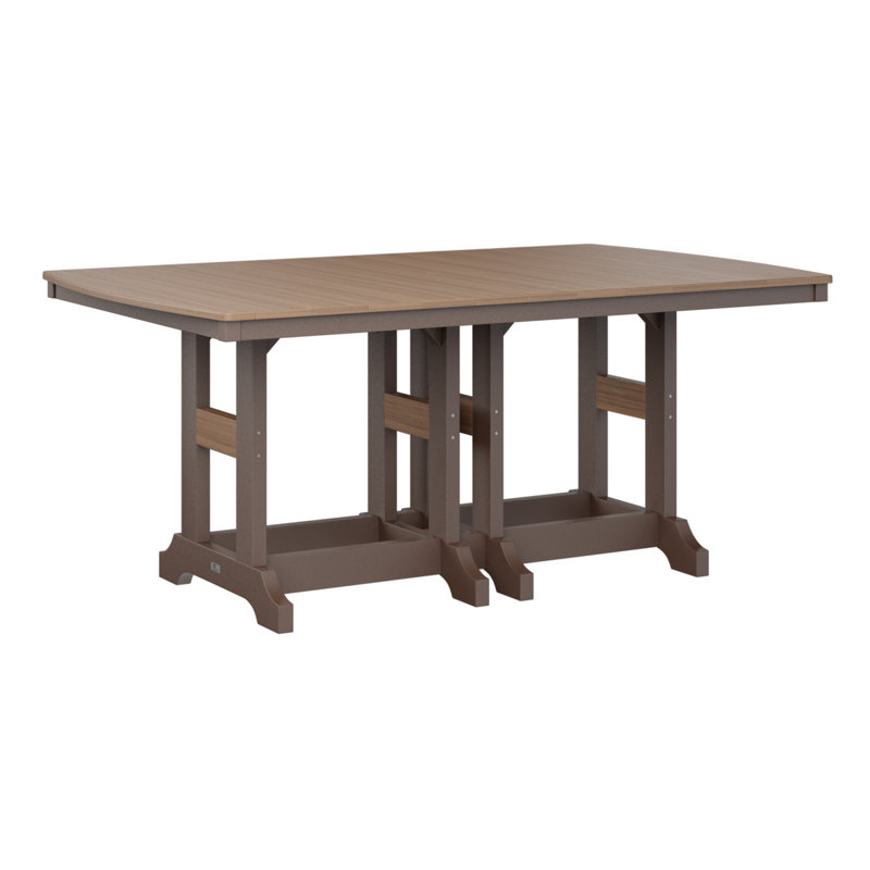 Table de bar rectangulaire Berlin Garden Garden Classic, Ardoise, H 39,5 po x l 72 po x P 44 po, Imbuia