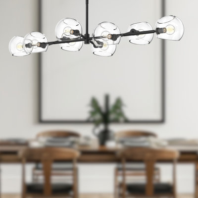 Lustre linéaire spoutnik moderne à 8 lumières Willow