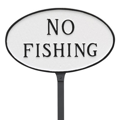 Enseigne de jardin Boette No Fishing