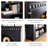 Black Solid Wood Freestanding Fireplace
