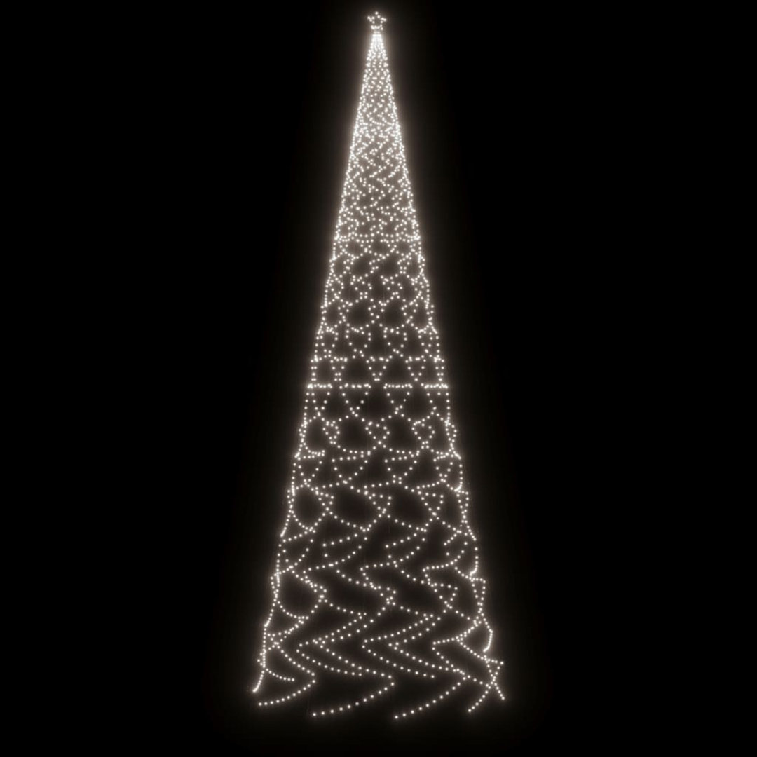 Weihnachtsbaum mit ErdnÃ¤geln KaltweiÃŸ 3000 LEDs 800 cm