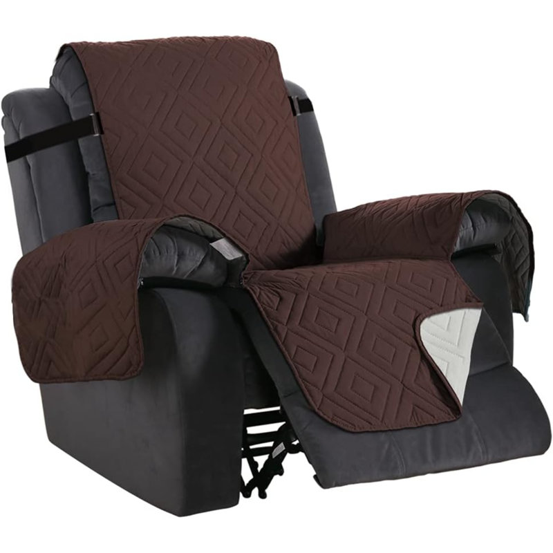 Fauteuil inclinable et réversible pour fauteuil inclinable avec sangles élastiques pour animaux de compagnie d'une largeur maximale de 22 po (inclinable, brun / beige)