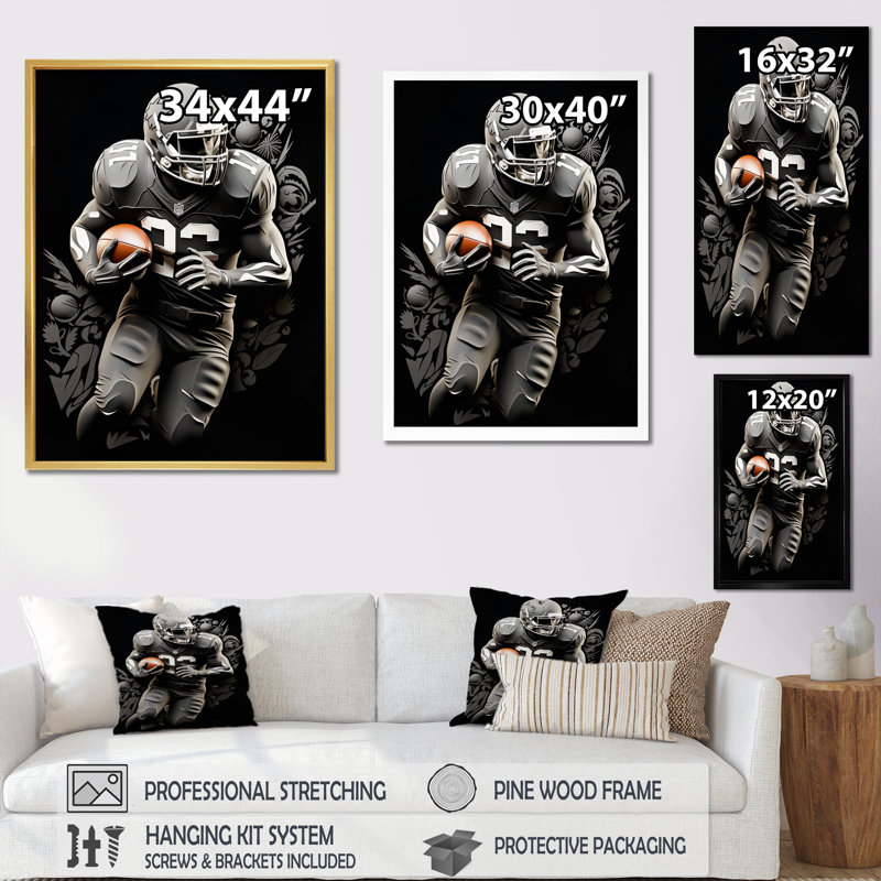 «Football Day Glory In USA II», reproduction sur toile, Toile tendue, H 40 po x l 30 po x P 1,5 po