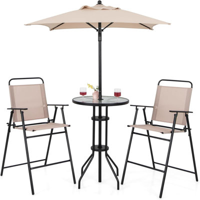 Carrisa 2 - Person Patio Dining Set Round Table