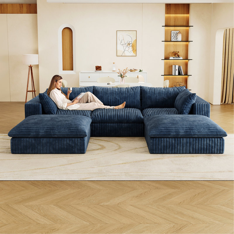 Canapé, canapé pour la maison, Bleu, H 24 po x l 118,2 po x P 78,8 po
