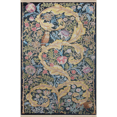Tapis multicolore à motif d'arbre et de hibou