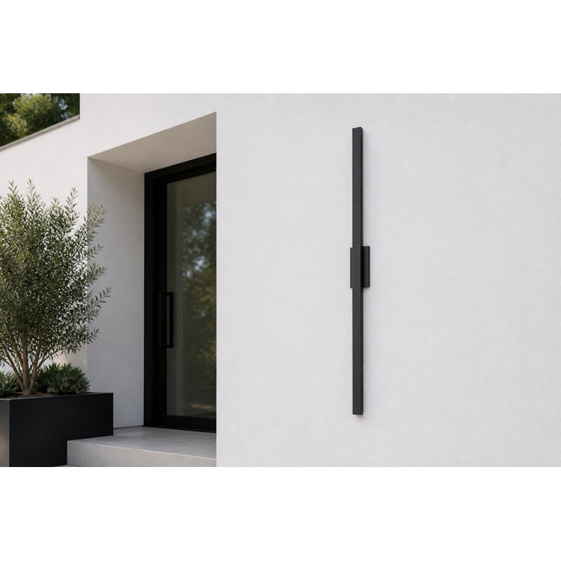 Chesnet-Outdoor Wall Mount, 96" H x 4.5" W x 2.75" D, Architectural Bronze