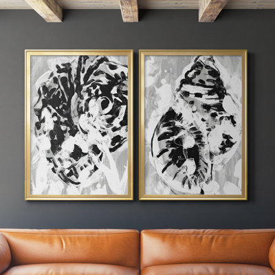 «Ocean Inkblot III», ensemble de 2 reproductions de cadres rectangulaires sur toile