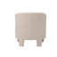 Fauteuil Camilla en tissu blanc Boucle