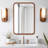 Arc-Cornered Wall Mirror with Wooden Frame-752068858-748454364