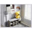 Banc de rangement multifonctionnel pour hall d'entrée avec coussin rembourré, tiroir et compartiments ouverts pour chaussures et accessoires