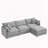3-Seater Comfy Cloud Couches with Movable Ottoman-1405754266