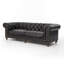 Conrad 95.5" Wide Genuine Leather Rolled Arm Chesterfield Sofa-1983762266