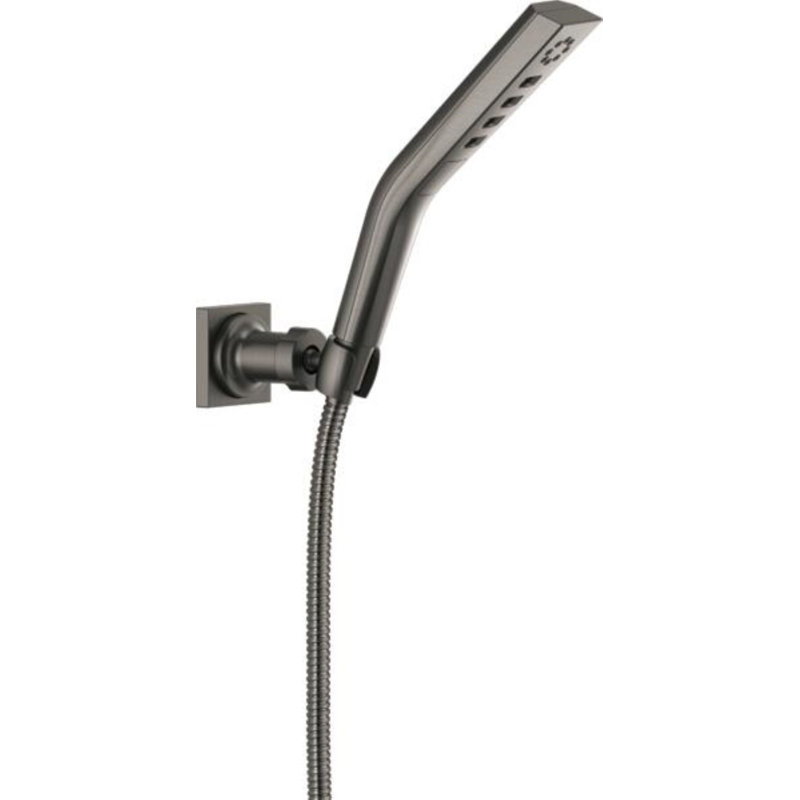 Douche à main avec technologie H2Okinetic, Acier inoxydable noir Lumicoat