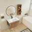 Meuble-lavabo mural 30 po avec lavabo et support de rangement, portes à fermeture douce, armoire combinée (KD-Packing)