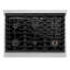ZLINE Autograph 36 in. Gas Range in DuraSnow® Stainless Steel and Matte Black Accents-2094719261