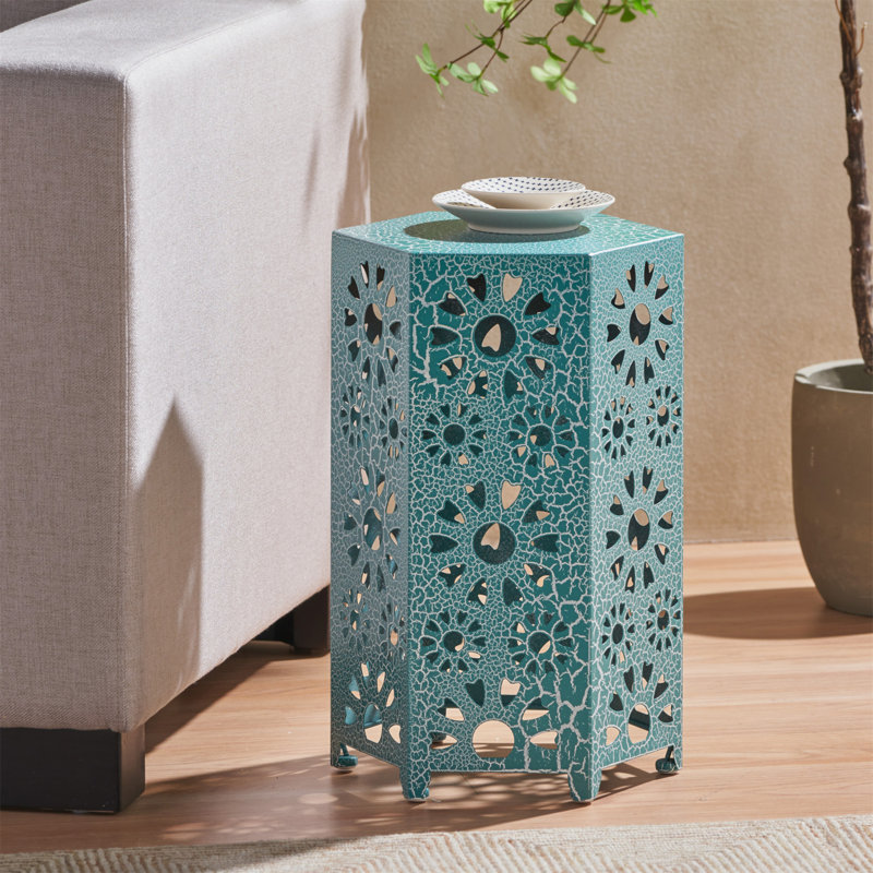 Table d'appoint 12 po, Sarcelle, H 18,5 po x l 12 po x P 10,5 po