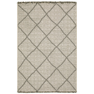 Tapis à franges intérieur / extérieur Rayfe