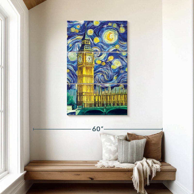 Masam Big Ben nuit étoilée, H 45 po x l 28 po