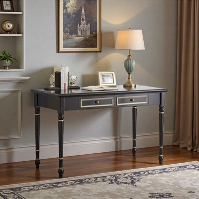 Simple American-style Black Writing Desk