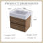 Meuble-lavabo mural 24 po avec lavabo à surface solide blanc-976639752