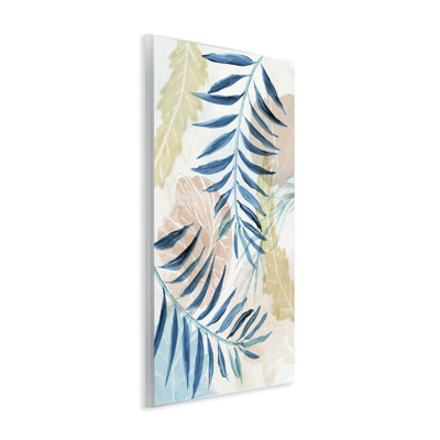 Plaque murale Palm Fronds in Pastel Haze, design par Nan