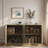 Modern Fluted Sideboard With Adjustable Shelves And Metal Handles-76447858