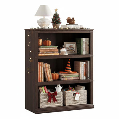 79.76 cm W Solid Wood Bookcase