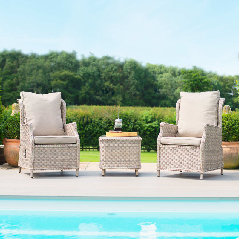 Canica Reclining 2 Seat Rattan Bistro Set