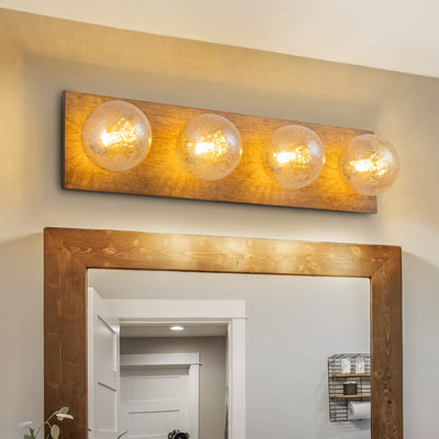 Appliques murales avec abat-jour en verre 4 lumières