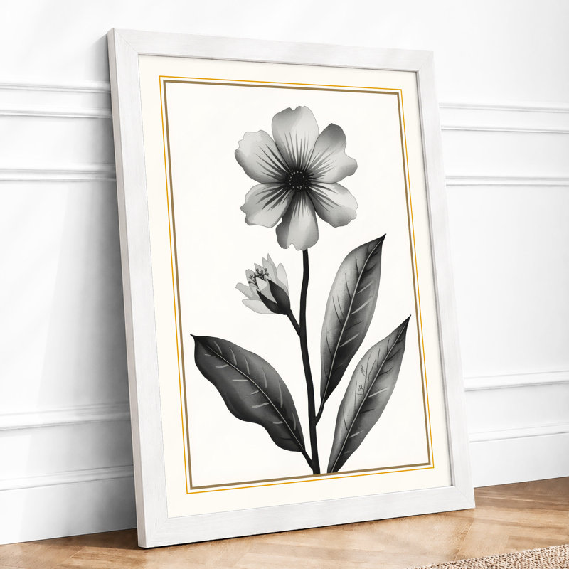 Study Botanical - Framed Print, A3 - 42.0 x 29.7 cm, White