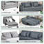2 Seater Linen Sofa Bed-284399724