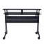 Bureau de studio noir avec plateau pour clavier-394667744
