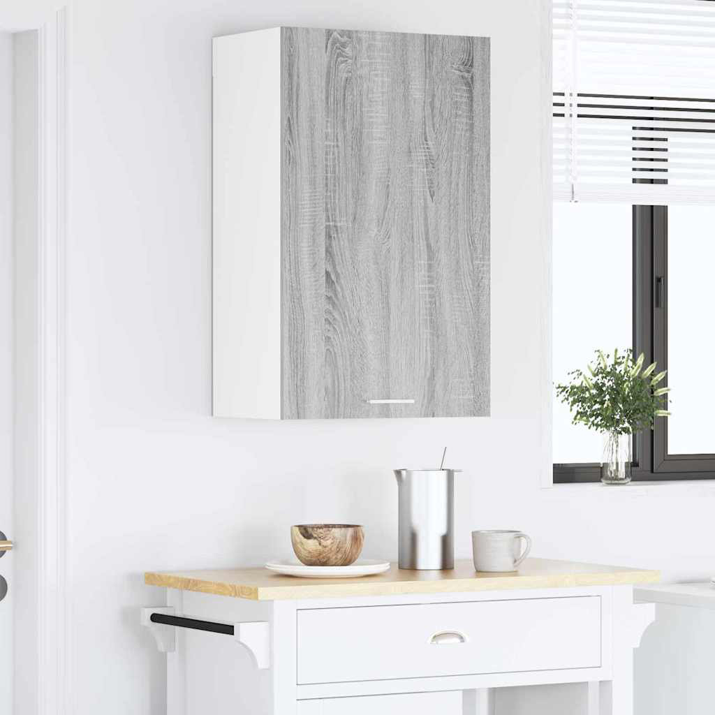 Vidaxl Hanging Cabinet Riga Artisan Oak And White 40 X 31 X 80 Cm