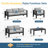All-Aluminum Patio Furniture Sets for All Weather, 7-Person Outdoor Furniture Set with Soft Cushion, 5-Piece Outdoor Conversation Sets with 3.2" Widened Armrest-88523773