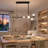 7 - Light Black LED Dimmable Linear Kitchen Island Pendant