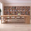 Bureau rectangulaire en bois massif avec 2 tiroirs Burlywood-1599916302