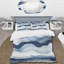 Ensemble de housse de couette Abstract Classic Blue Waves III - Fractals-107148164