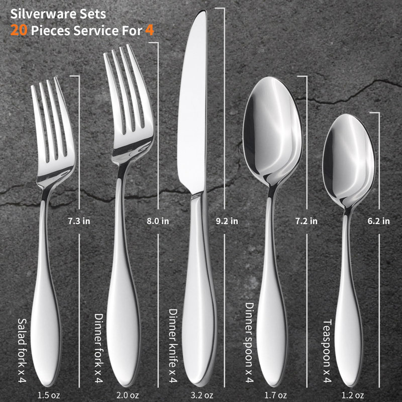 Ipleigh 20-Piece Plain Dinnerware Set - Elegant & Durable Tableware For Everyday Use