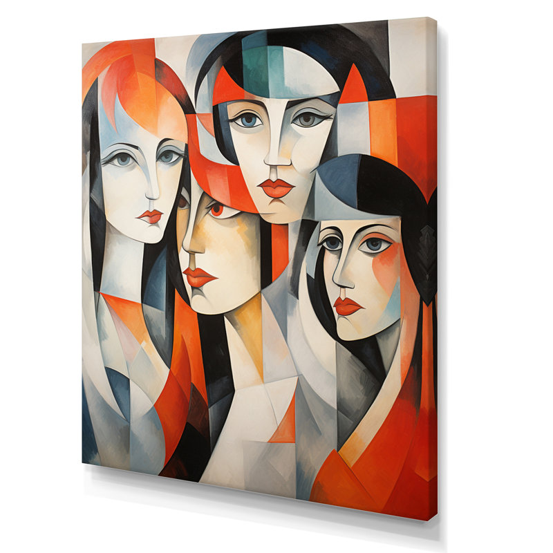 Impression sur toile, ontine cubisme, Les Demoiselles Davignon I, H 32 po x l 24 po x P 1 po, Toile tendue